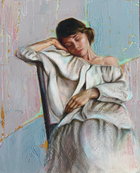 Mary’s Long Journey Oil on canvas, 30 × 24 in.