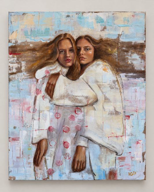 Sisters Oil on canvas, 24 × 30 in.