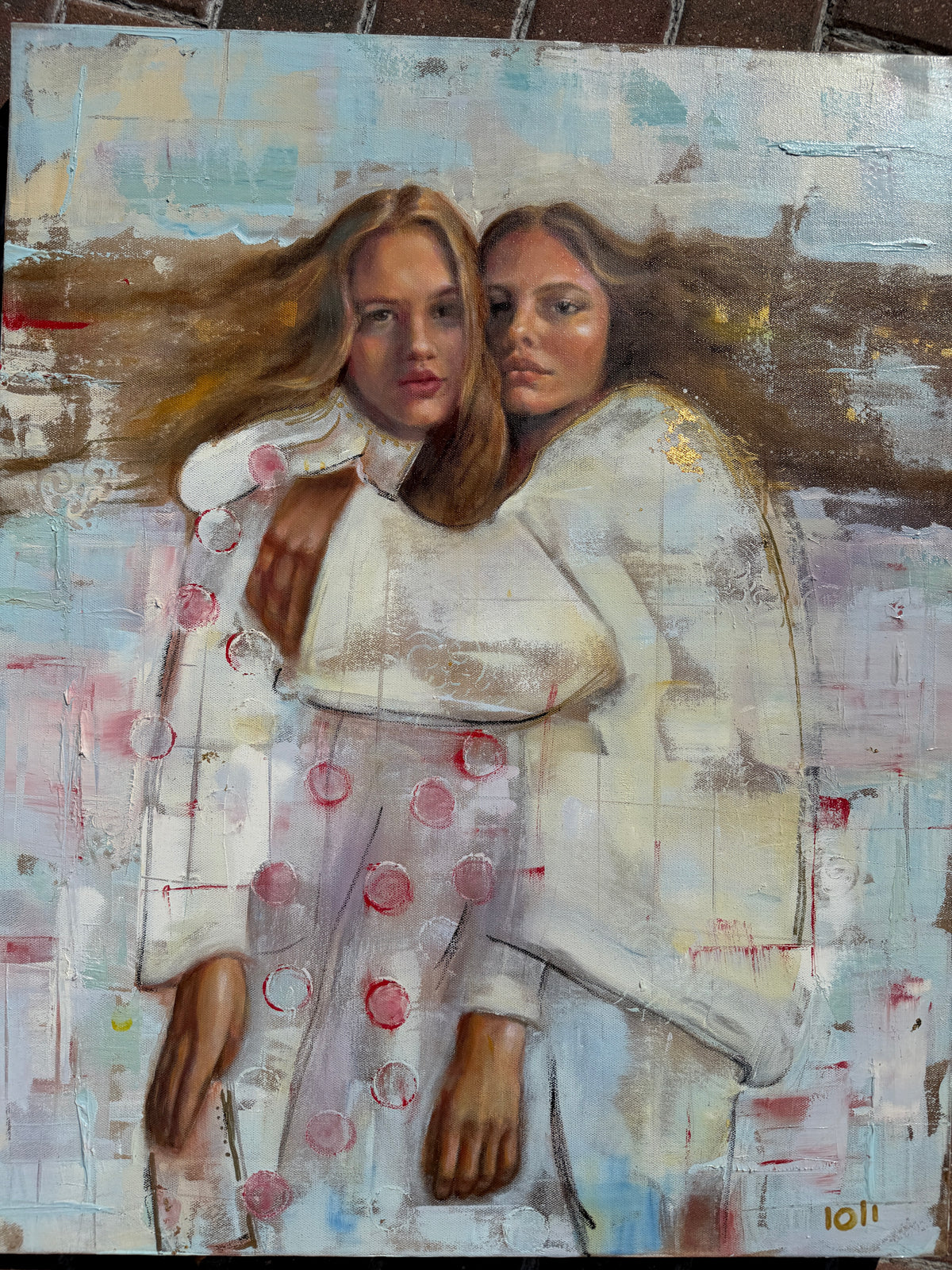 Sisters Oil on canvas, 24 × 30 in.